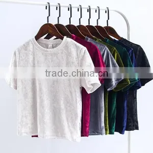 Round Neck Cotton Wholesale Blank t Shirts,short Sleeve Women Letters Printed T-shirt thumbnail-1