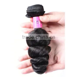 Brazilian Virgin Hair 7A Loose Wave Brazilian Hair Weave Bundles Rosa Queens Curly Weave Human Hair thumbnail-1