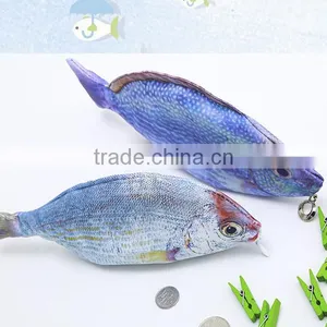 Creative Novel Zipper Simulated Fish Shaped Pencil Bag Case thumbnail-5