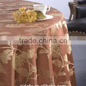 Custom Modern Design Table Linen Hotel Jacquard Round Table Cloth thumbnail-2