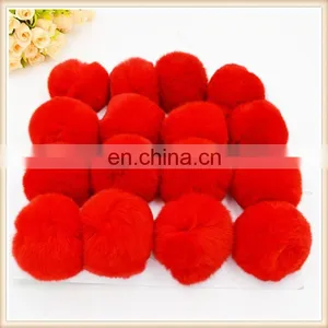 2016 New Fashion Colorful Cheap Real Fur Ball Rabbit Pom Pom thumbnail-5
