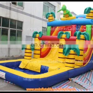 Attractive Giant Inflatable Water Slide,jungle Water Slides,inflatable Water Park With Pool for Sale thumbnail-1