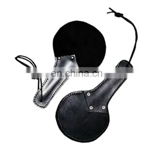 HMB-599A LEATHER PADDLE WHIPS FUR LINING BULLWHIP thumbnail-1