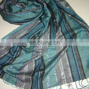 Viscose Pashmina Shawl In Stripe Design thumbnail-1