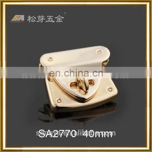 Fashion Girl Bag Lock Hardware Metal, Glossy Finished Zinc Alloy Twist Lock Hardware thumbnail-2