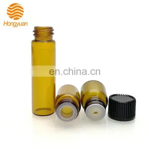 Essential Oil 1ml 2ml 3ml 4ml 5ml 1/4 Dram Amber Clear Blue Glass Vial Bottles With Orifice Reducer Black Cap thumbnail-2