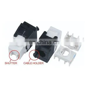 UTP 180 Toolless Rj45 Connector Cat6a Keystone Jack With Cable Holder thumbnail-3