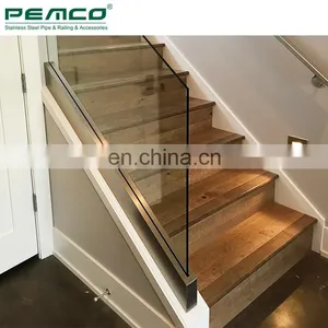 Foshan Factory Staircase Aluminum U Channel Handrail Stair Glass Railing thumbnail-3