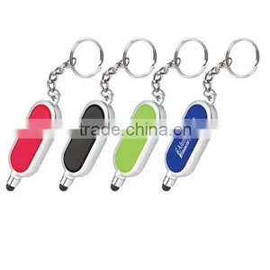2016 New Button Battery Led Mini Keychain Stylus Pen With Laser Light thumbnail-3