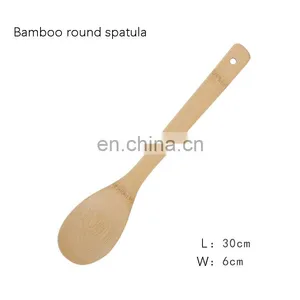 Biodegradable Kitchen Multifunction Cooking Premium Bamboo Spatulas Kitchen Utensil Set thumbnail-4