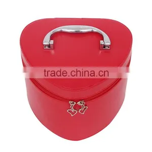 High Quality Hard Leather Travel Organizer Makeup Vanity Case,professional Beauty Box Makeup Travel Case thumbnail-4