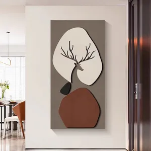 Art in Bulk Elk Living Room Corridor Vertical Hanging Painting High-quality Sandstone Texture Mural 11 thumbnail-2