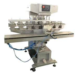 High Accuracy 8 Station Semi-Automatic New Type Tampography Pad Printer 8 Color Auto Rotation Fixture Special for Irons Printing thumbnail-1
