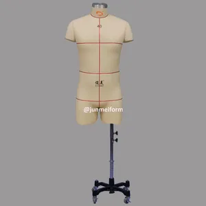 Junmei Europe Standard Size 40 Male Half Body Dress Form Fiberglass Upper-Body Sewing Tailoring Men's Half Torso Mannequins thumbnail-1