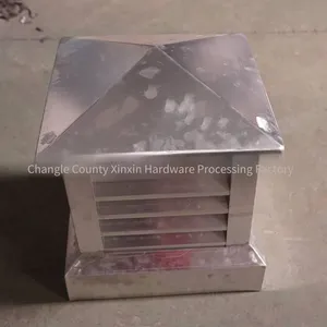 Aluminum Alloy Louver Chimney Caps for Roofs, Metal Ventilation Caps, and Building Exhaust Air Caps thumbnail-4