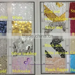 Jenny Bridal Wedding Sequin Tablecloths Wholesale Sequin Fabric Quality Choice thumbnail-3