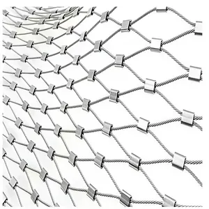 Professional Standard Stainless Steel Wire Rope Mesh, Cable Mesh, and Metal Rope Mesh for Sale. thumbnail-2
