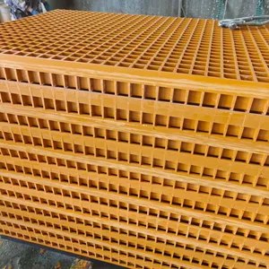 FRP Pultruded Grating, 38mm Depth, 1.5x1.5 Grid, Full Size 1.22m x 3.66m, 1-Year Warranty, Technical Support, Mill Test Report Provided thumbnail-4