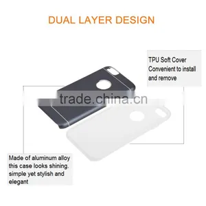 2016 New Arrival Dual Aluminum Case for Iphone 6 Matte Black Housing thumbnail-5