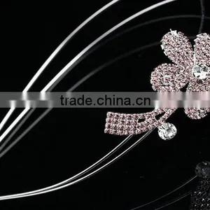 Wholesale Elegant Diamond Flower Headband Hairband For Women Fashion Korean Hair Accessories thumbnail-2
