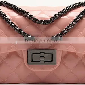 Ling Grid Chain Jelly Handbag Fashion thumbnail-2