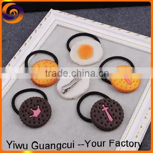 Simulation Omelette Biscuit Elastic Hair Band thumbnail-2