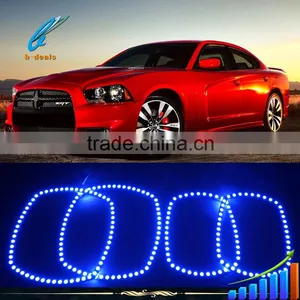 RGB Multi-Color LED Angel Eyes Halo Rings Kit For 2011-2014 Dodge Charger With Remote thumbnail-3