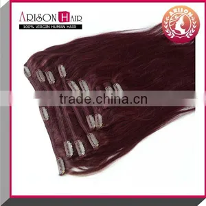 Popular Color Hair Weft Clip in Hair Extensions thumbnail-1