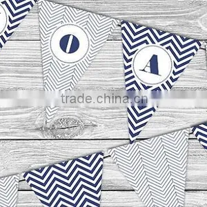 Manufacturer of Party Theme Paper Triangle Flags Garden Party Flags Banner thumbnail-1
