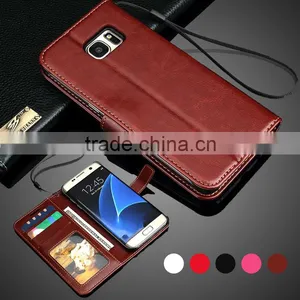 Mobile Phone Card Slot Stand Holder pu Leather Flip Cover Case for Samsung c4 thumbnail-1