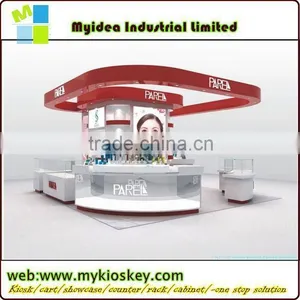 Wood Glass Cashier Counter With High Power LED Light thumbnail-4
