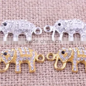 Jewelry Elephant Crystal Rhinestone Connector Charms ! Wholesale Crystal Glitter Jewelry Connector for Bracelet Beads Making!! thumbnail-1