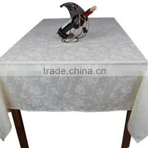 T/C Popular Jacqured White Cheap Table Cloth thumbnail-1
