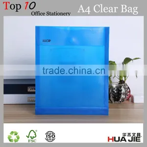 A4 Plastic Clear Bag Waterproof String Closure Document Bag File Folder Lock Pocket Bag thumbnail-1