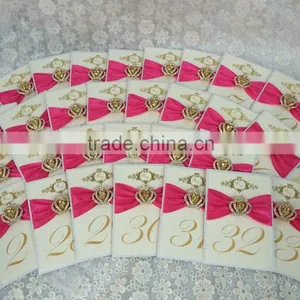 Fold Tablenumber With Matching Ribbon of Invitationswedding Invitations Table thumbnail-4