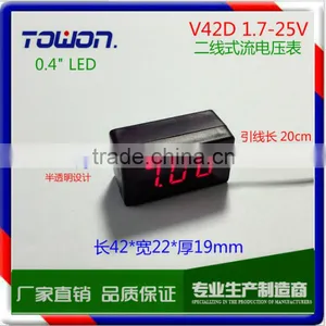 V42D Voltmeter DC 1.7-25V 3 Digits Red Green Blue LED Digital Voltmeter thumbnail-3
