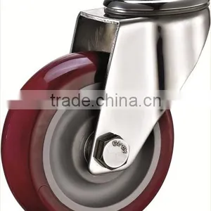 304 Stainless Steel Medium Duty Casters With PU Wheel thumbnail-4