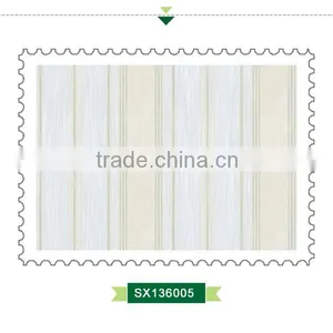 Discount Printed Yarn Wallpaper, Mediterranean Vertical Stripe Wall Decal for Room , Fantastic Wall Mural Roll thumbnail-3