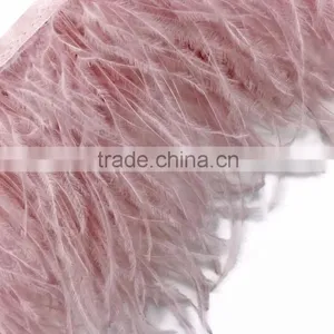 Factory Wholesale 15-20cm Thicken Ostrich Feather Trim Moq 5m/color thumbnail-4