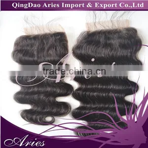 6a Brazilian Lace Closure Bleached Knots Body Wave Free&middle&3 Lace Top Closure Natural Black Color Lace Closure thumbnail-2