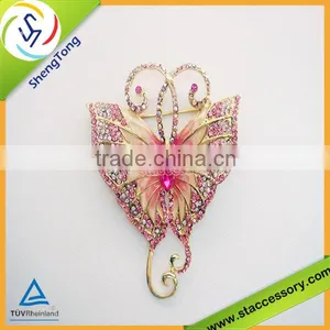 Fashion Crystal Butterfly Brooch thumbnail-1
