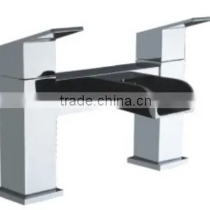 Wholesale Cosmopolitan Waterfall Open Spout Bath Filler Faucet With Deck Mounted(Q14405) thumbnail-1