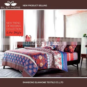 100% Cotton 133*72 40s*40s Reactive Printting Beautiful Comforter Cover Set With Zipper thumbnail-2