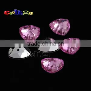 30L(19mm) Triangle Arc Acrylic Sewing Rhinestone Button For Apparel Bag Accessories #FLN023-30L(Mix-s) thumbnail-2