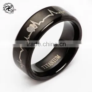 Wholesale Latest Design Smart Black Thick Ring Titanium Men's Engagement Ring Quality Choice thumbnail-1