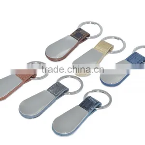 2016 Exhibiton Hot Leather Double Side Key Chain for Custom Logo thumbnail-1