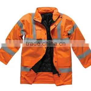Hi Viz High Vis Visibility Road Traffic Safety Jacket Coat Work Wear EN471 thumbnail-2