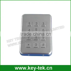 12 Keys IP 65 Metal Industrial Desktop Vandal Proof Backlight Keypad thumbnail-1