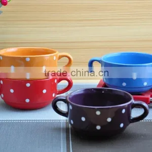 2015 Dot Design Ceramic Soup Bowl thumbnail-1