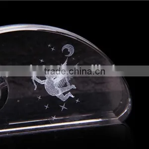 Antique Table Clock With Angel,3D Engrave Photo for Decoration Crystal Clock thumbnail-4